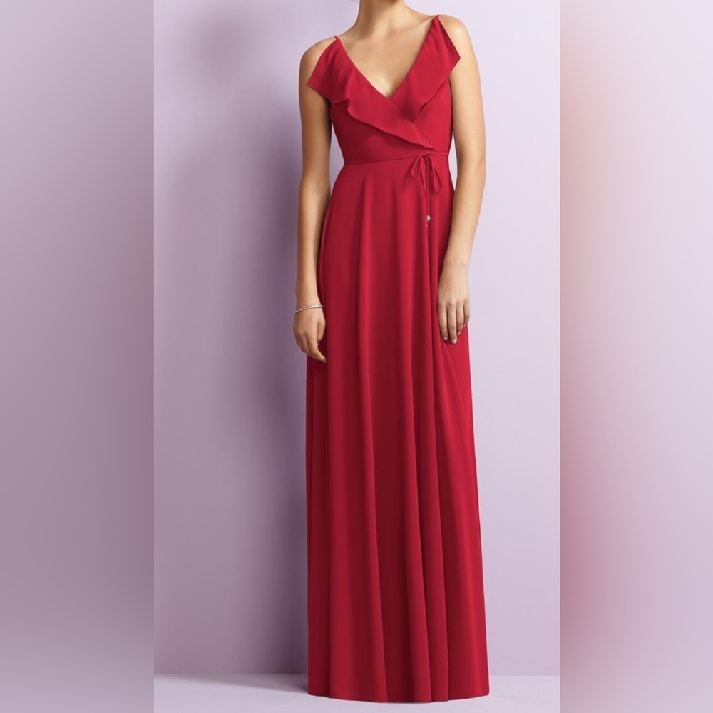 Jenny Yoo Elegant Red Maxi Dress - Picture 1 of 11